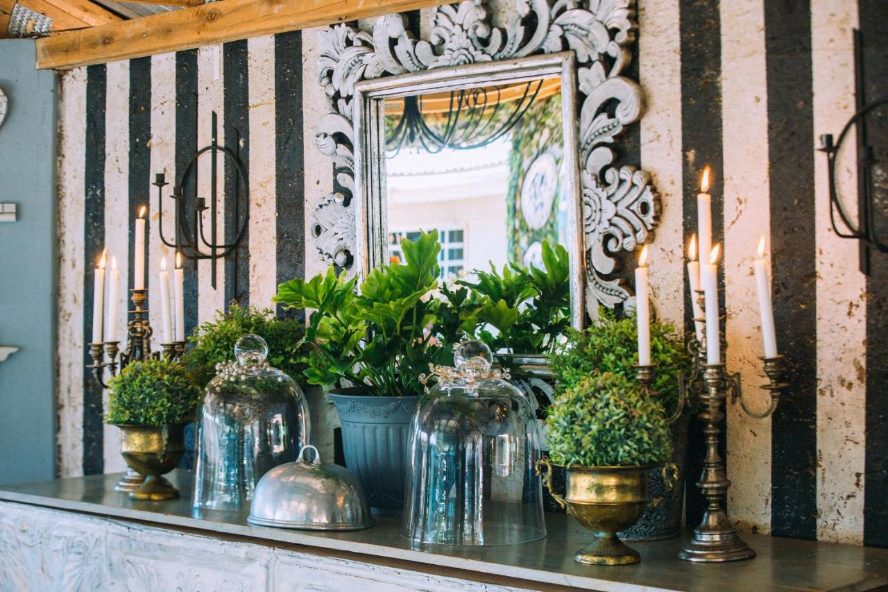 Glass cloches and candles